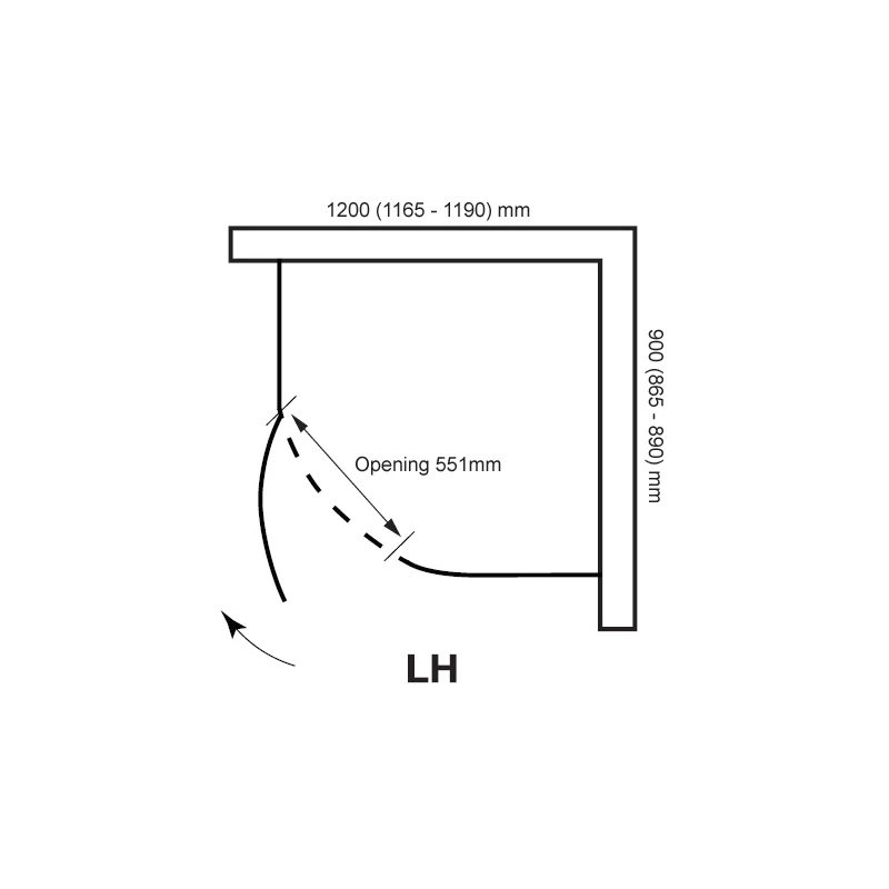 April Prestige2 1200x900mm Offset Quadrant Enclosure Left Hand - Image 2