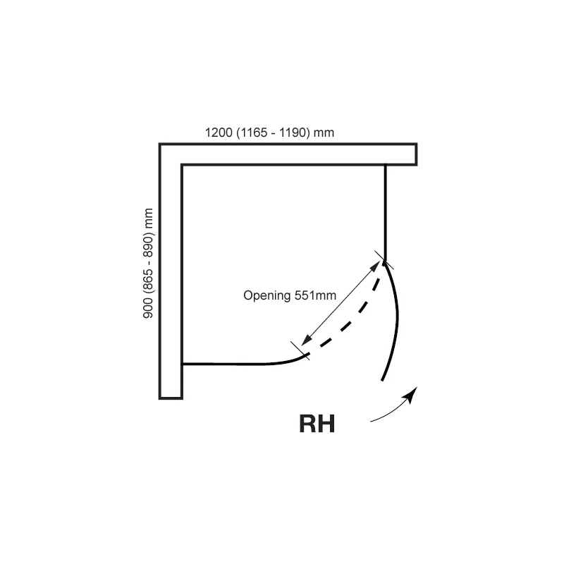 April Prestige2 1200x900mm Offset Quadrant Enclosure Right Hand - Image 2