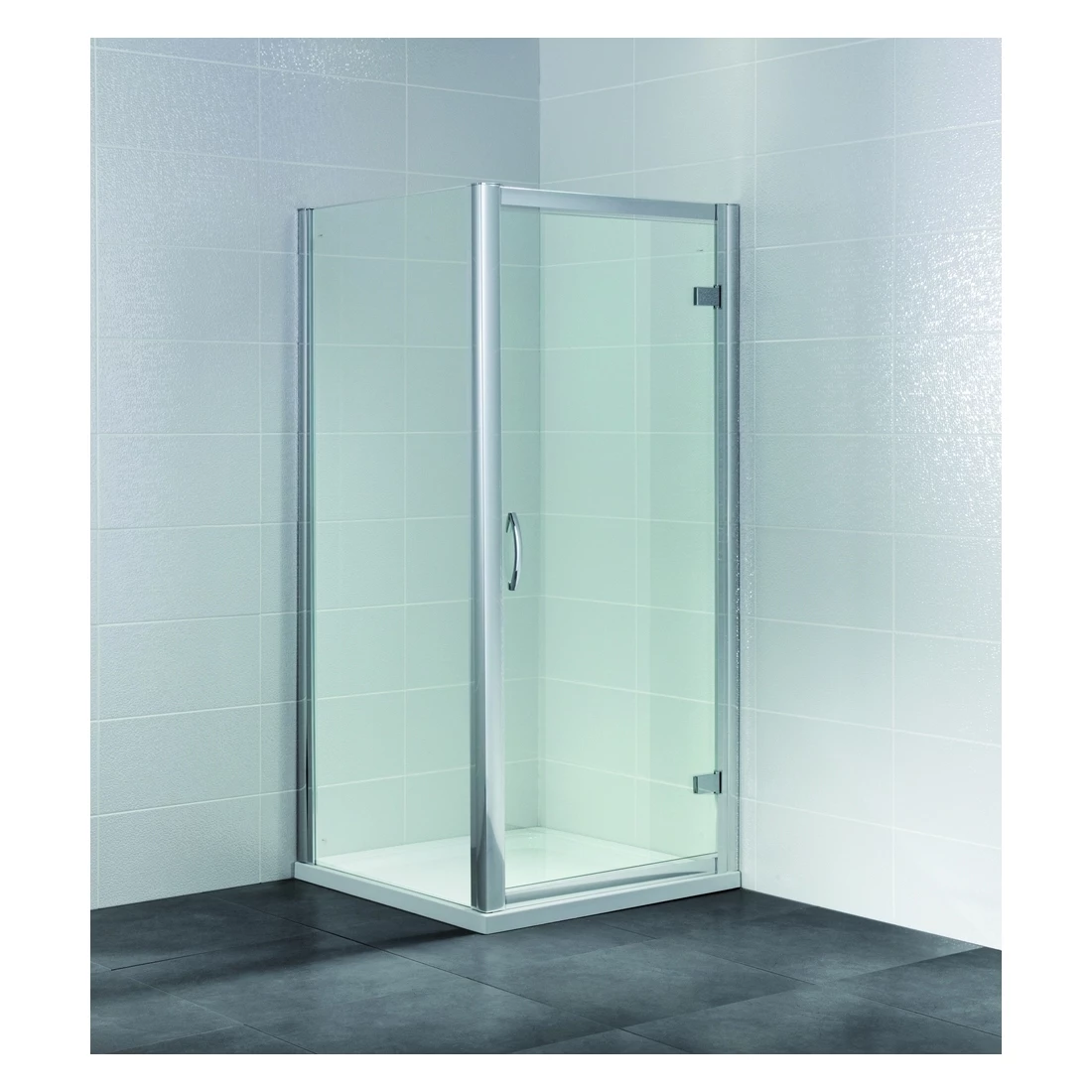 April Identiti2 700mm Hinged Semi-Frameless Shower Door