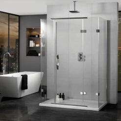 Aquadart Inline Hinged Door 3 Sided Enclosure 900x900mm