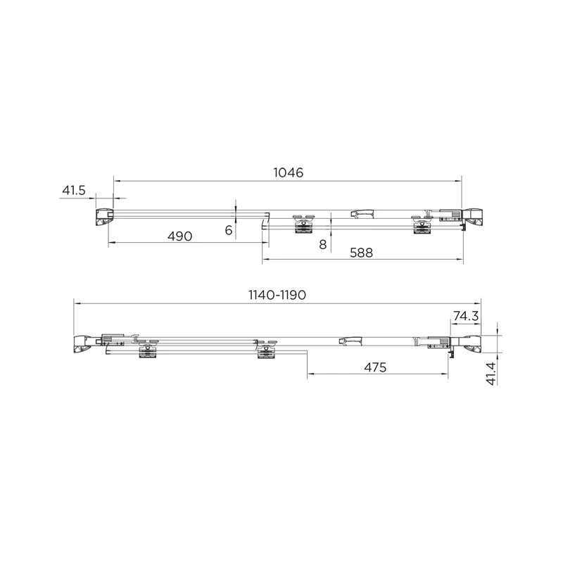Aquadart Venturi 8 Sliding Shower Door 1200mm - Image 2