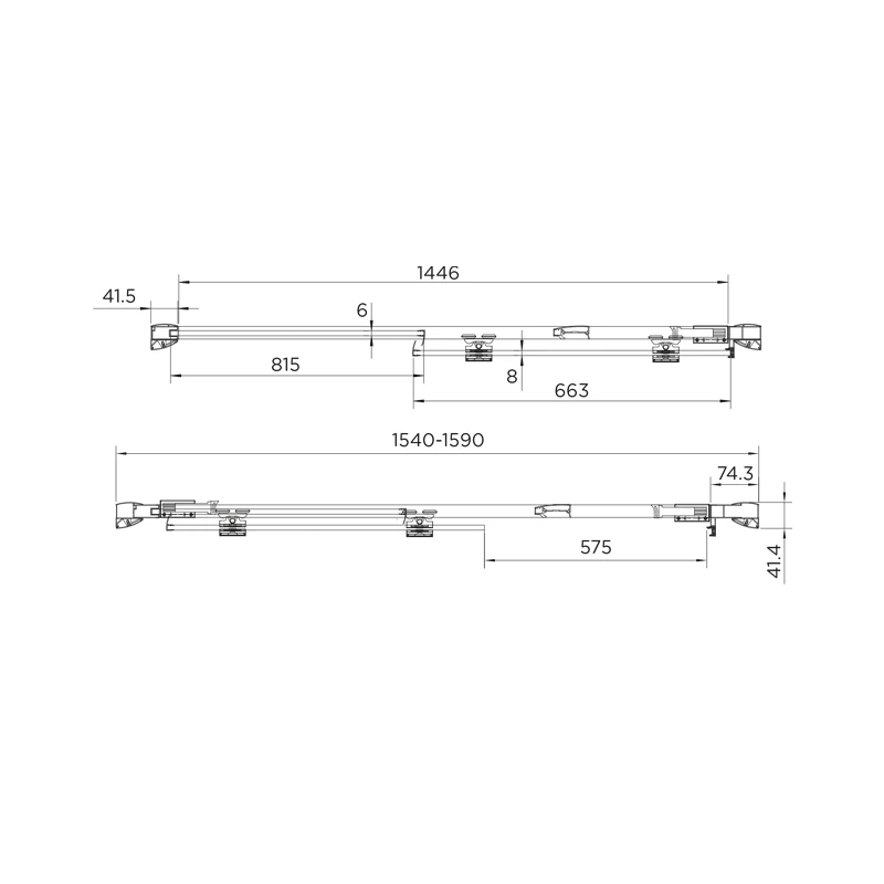 Aquadart Venturi 8 Sliding Shower Door 1600mm - Image 2