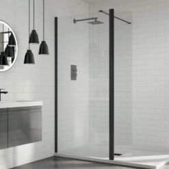Aquadart 8 Wetroom Glass Panel 760mm Clear