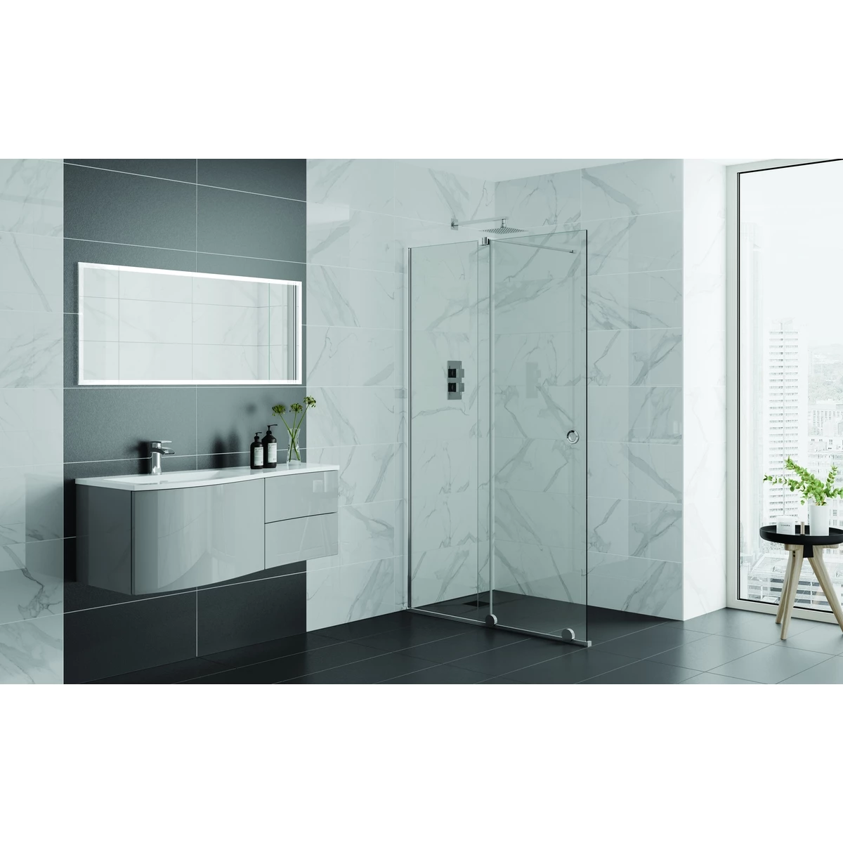 Aquadart Rolla 8 Sliding Wetroom Door 1700mm