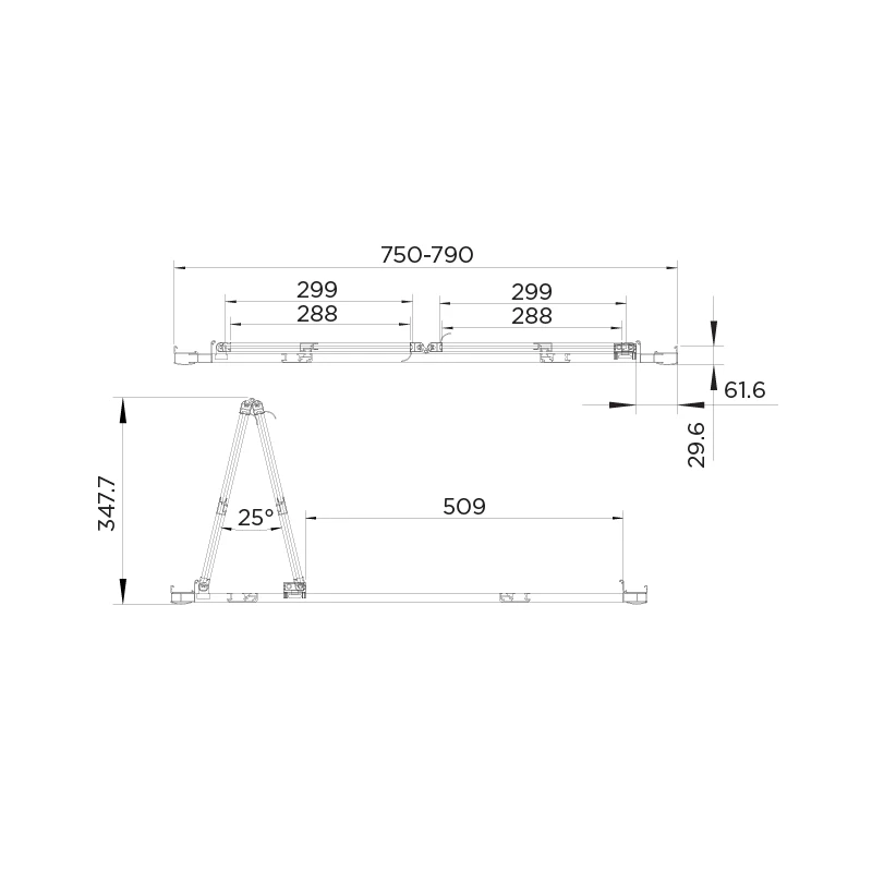 Aquadart Venturi 6 Bifold Shower Door 800mm - Image 2