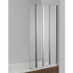 Aquadart Swiftseal Semi Frameless 4 Fold Bath Screen Right