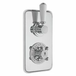 Bayswater Twin Concealed Valve With White Indices