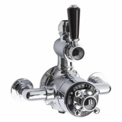 Bayswater Twin Exposed Valve With Black Indices