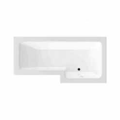 BC Designs SolidBlue L 1500mm Right Handed L Shape Shower Bath