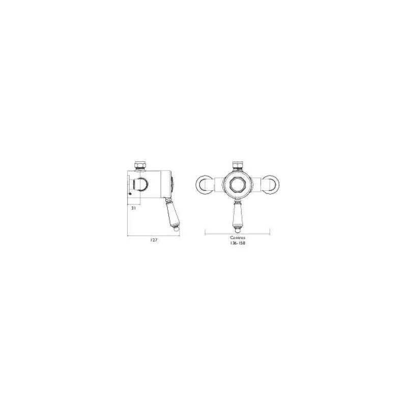 Bristan 1901 Exposed Sequential Top Outlet Shower Valve - Image 2