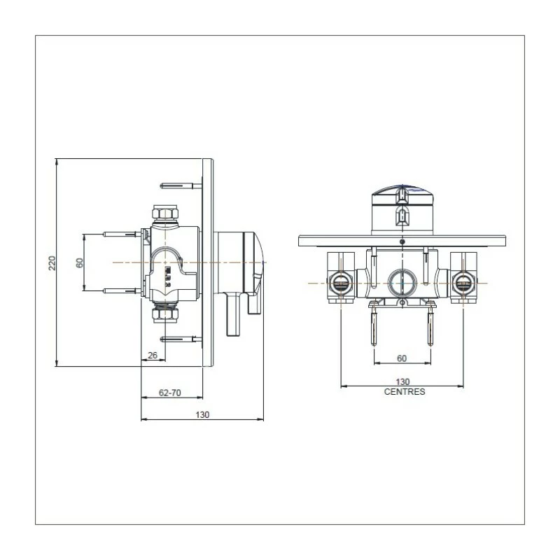 Bristan Gummers Stratus TS1875 Concealed Shower Valve Chrome - Image 2