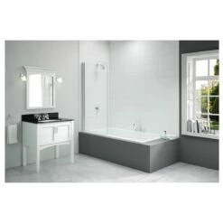 Merlyn 800x1500mm Single Curved Bath Screen