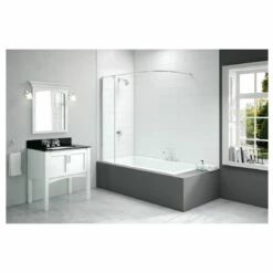 Merlyn 300x1500mm Curtain Rail Bath Screen