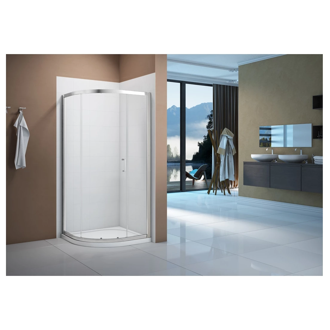 Merlyn Vivid Boost 1000x800mm 1 Door Offset Quadrant Enclosure
