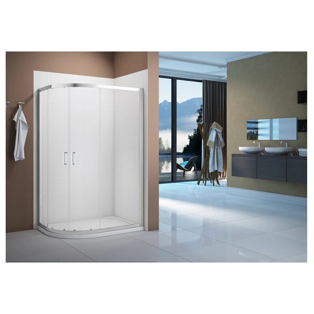 Merlyn Vivid Boost 900x760mm 2 Door Offset Quadrant Enclosure