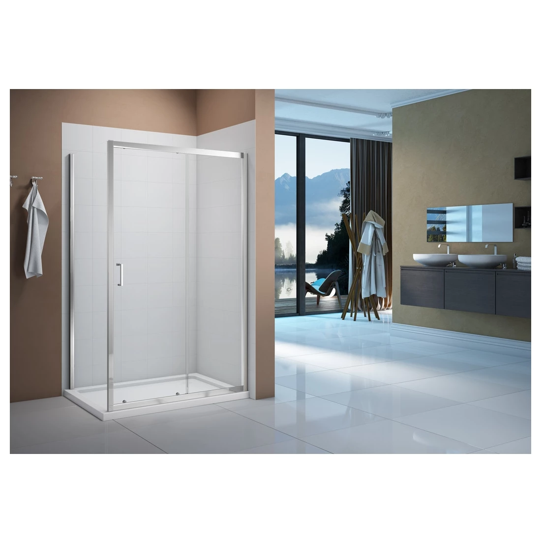 Merlyn Vivid Boost 1000mm Sliding Shower Door - Image 3