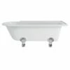 Burlington Hampton 170cm Shower Bath With Chrome Classic Feet