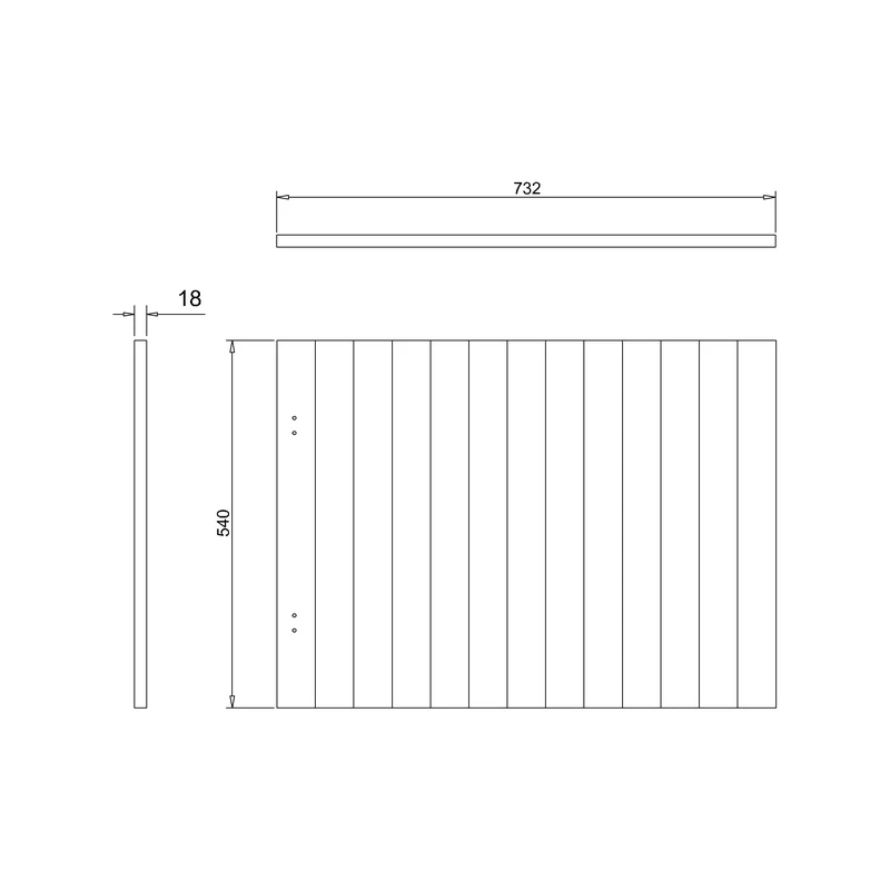 Burlington Arundel 75cm Bath End Panel - Image 2