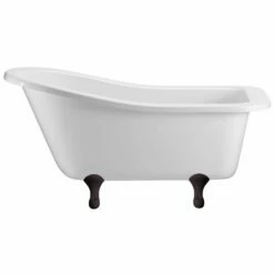 Burlington Buckingham Slipper Bath With Classic Black Feet