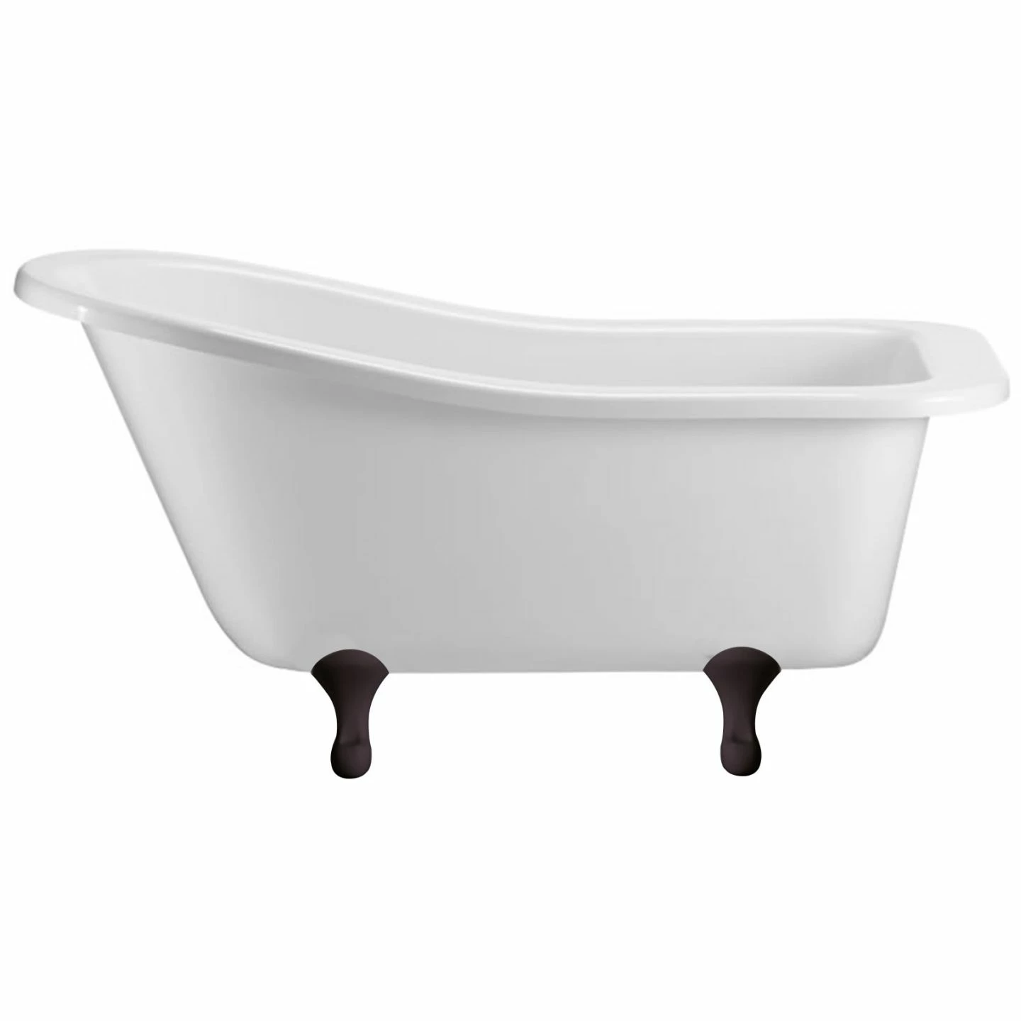 Burlington Buckingham Slipper Bath With Classic Black Feet