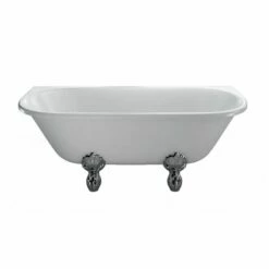 Burlington Avantgarde Back-To-Wall 1700mm Bath With Chrome Feet