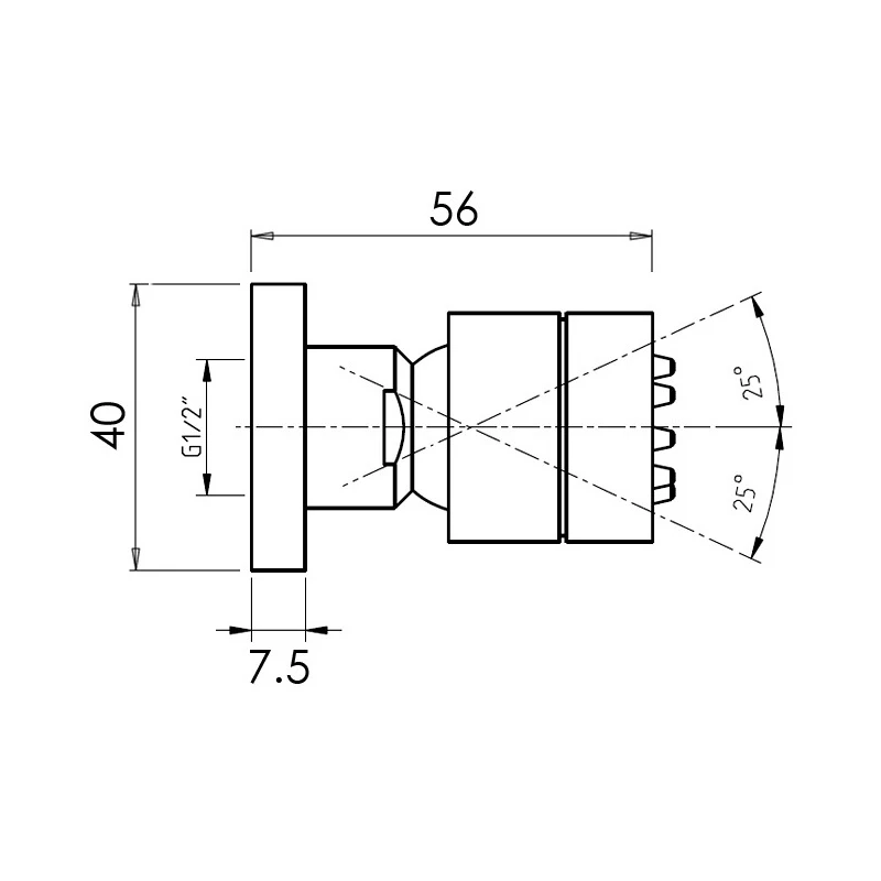 Cifial Round Exposed Body Jet Chrome - Image 2