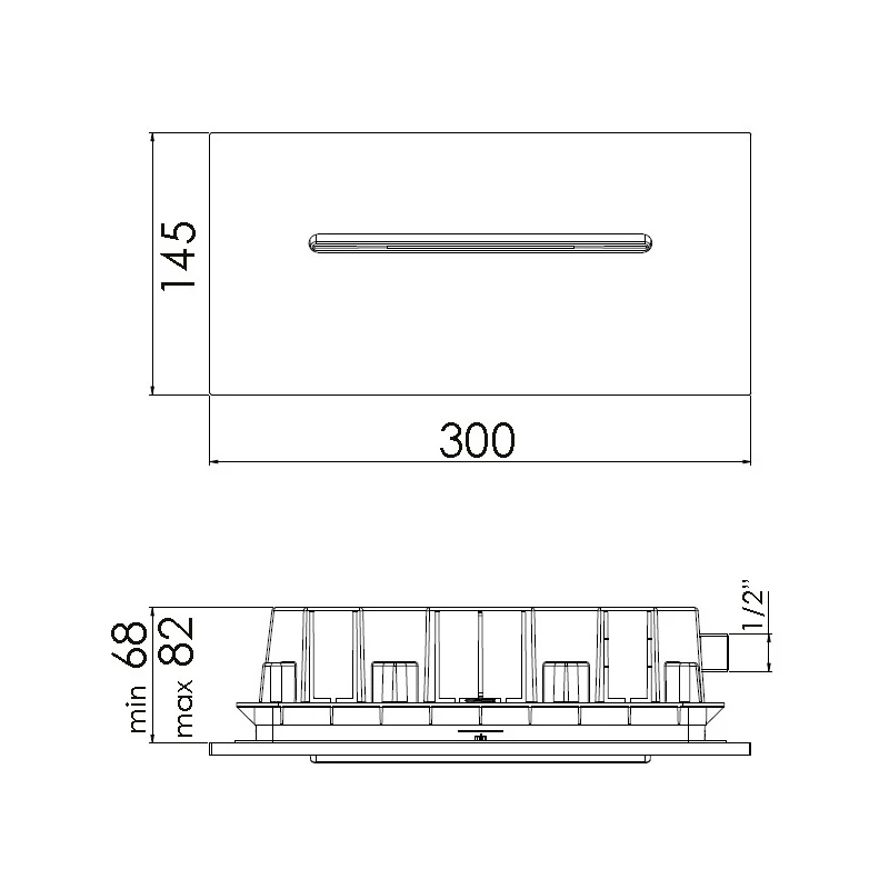 Cifial Concealed Waterfall Fixed Wall Shower Head Chrome - Image 2
