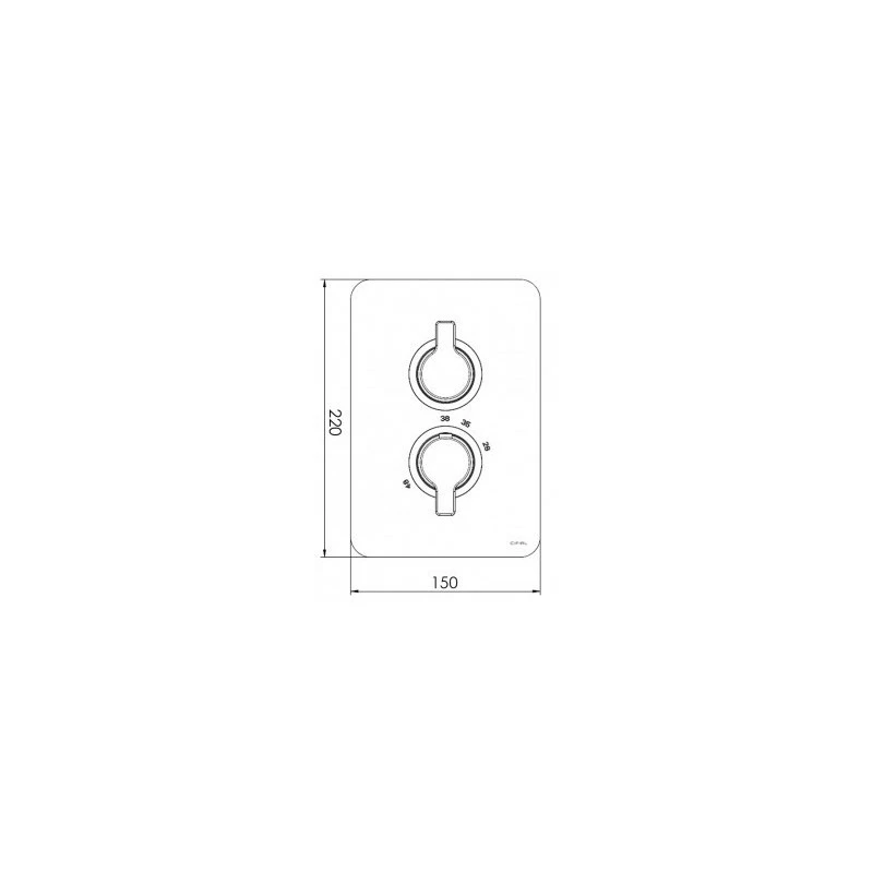 Cifial Coule 2 Control Thermostatic Valve Chrome - Image 2