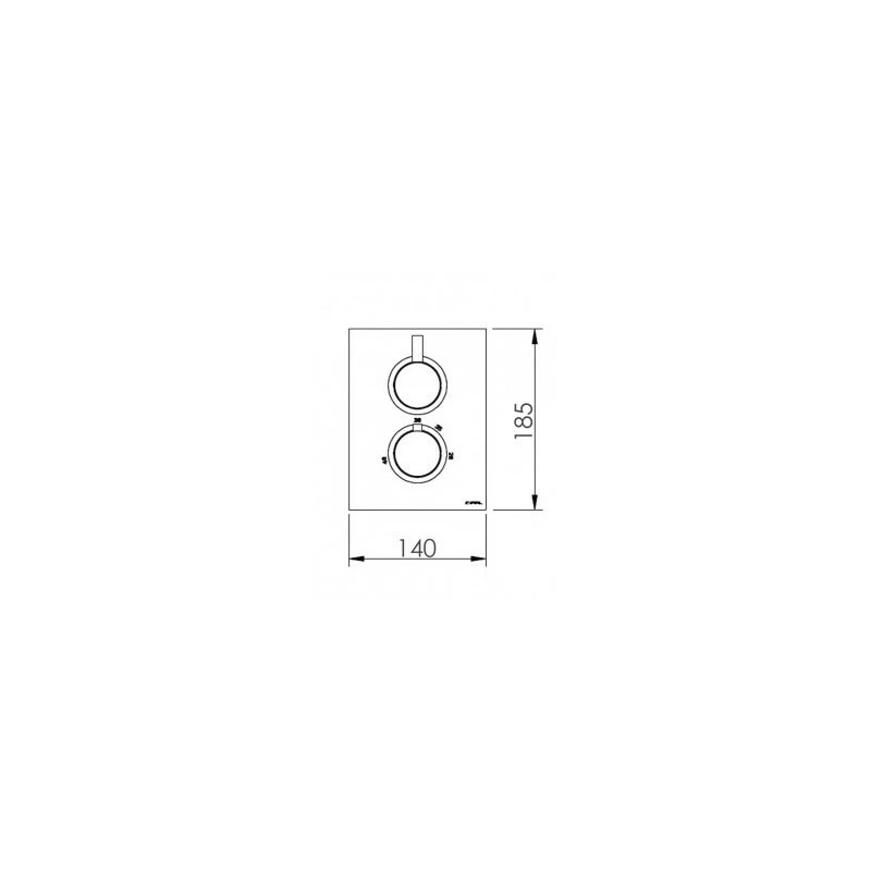 Cifial Technovation 465 Thermostatic Valve Chrome - Image 2