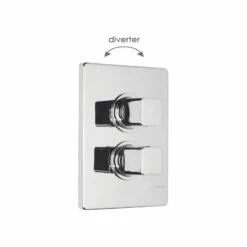 Cifial Cudo Thermostatic Valve With Diverter Chrome