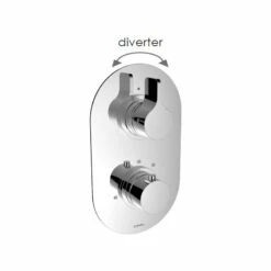 Cifial TH251 Thermostatic Valve With Diverter (2 Outlets) Chrome