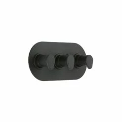 Cifial Black 3 Control Thermostatic Valve, Landscape, 2 Outlets
