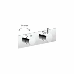 Cifial Slim Techno Landscape Shower Valve, 2 Outlets