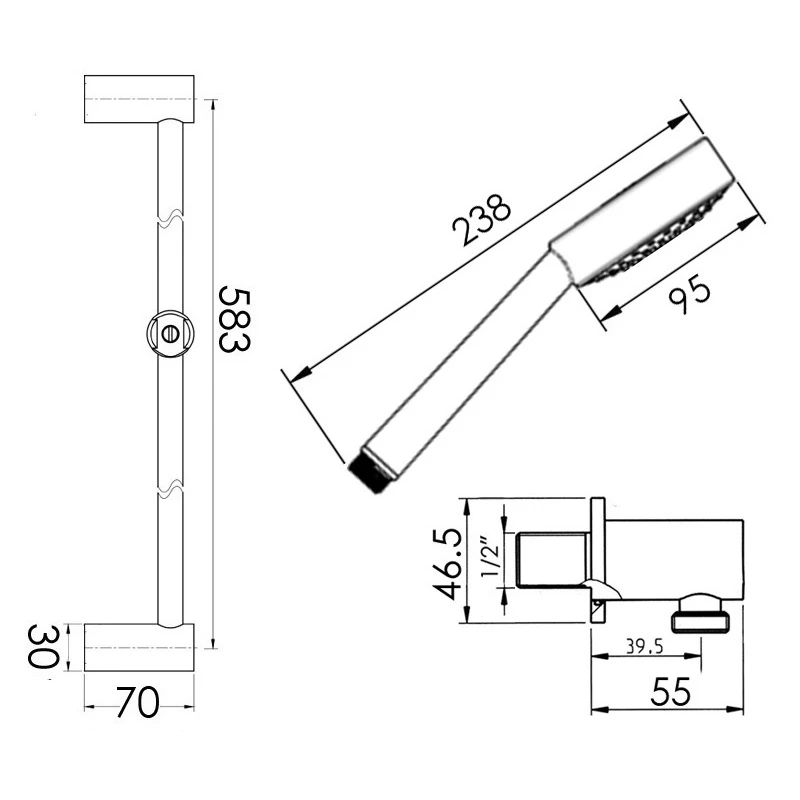 Cifial Tensor 95 Deluxe Flexi Slider Bar Kit Chrome - Image 2