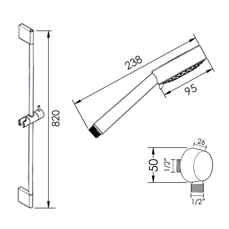Cifial Tensor 95 Multi Economy Flexi Slider Bar Kit Chrome - Image 2