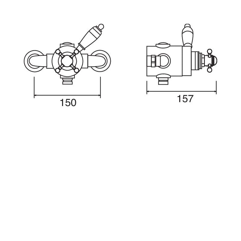 Deva Georgian Exposed Concentric Shower - Image 2