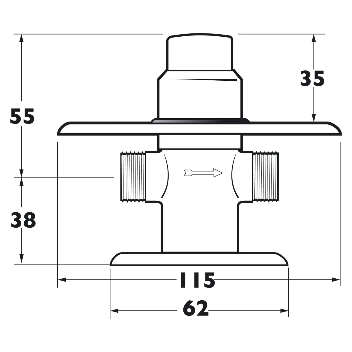 Deva Non Concussive Pre-Set Recessed Shower Valve - Image 2