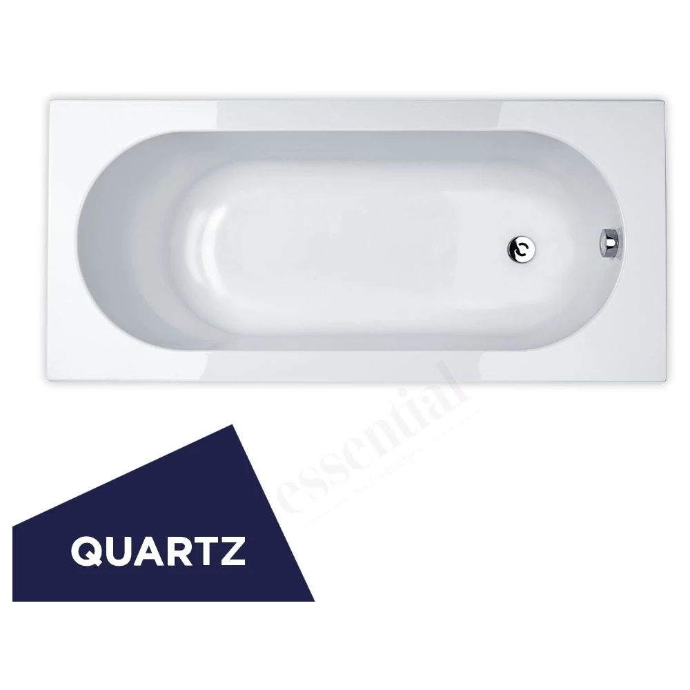 Essential Kingston Rectangular Bath Quartz 1700x750mm 0 Tap Hole