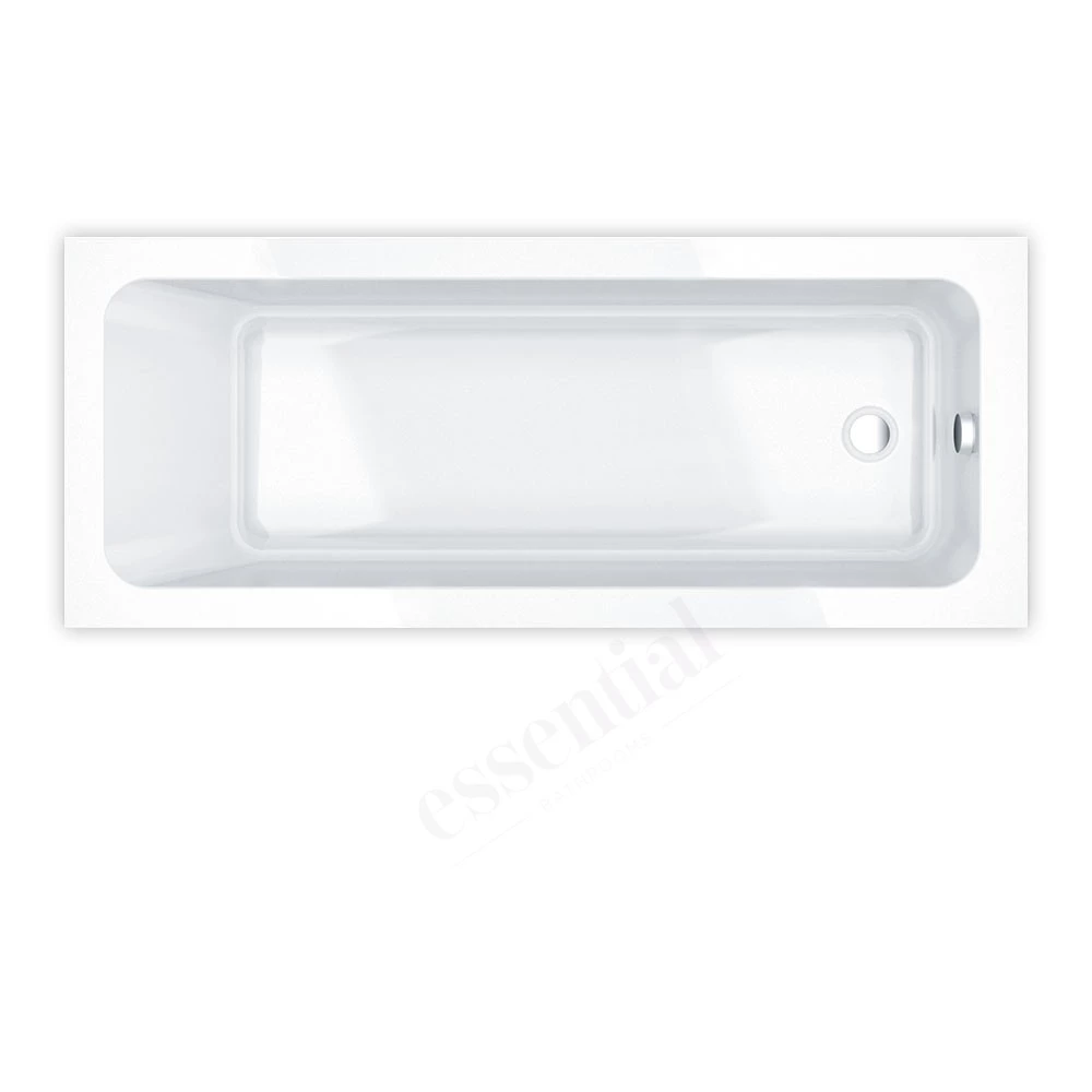 Essential Bromley Rectangular Bath 1700x700mm 0 Tap Holes White