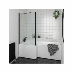 Essential Kensington 1700x850mm Shower Bath Pack Left Handed