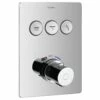 Flova Annecy Concealed Thermostatic GoClick 3 Outlet Trim Square