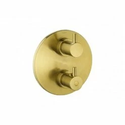 Flova Levo Round 2-Way Trim Kit Brushed Brass