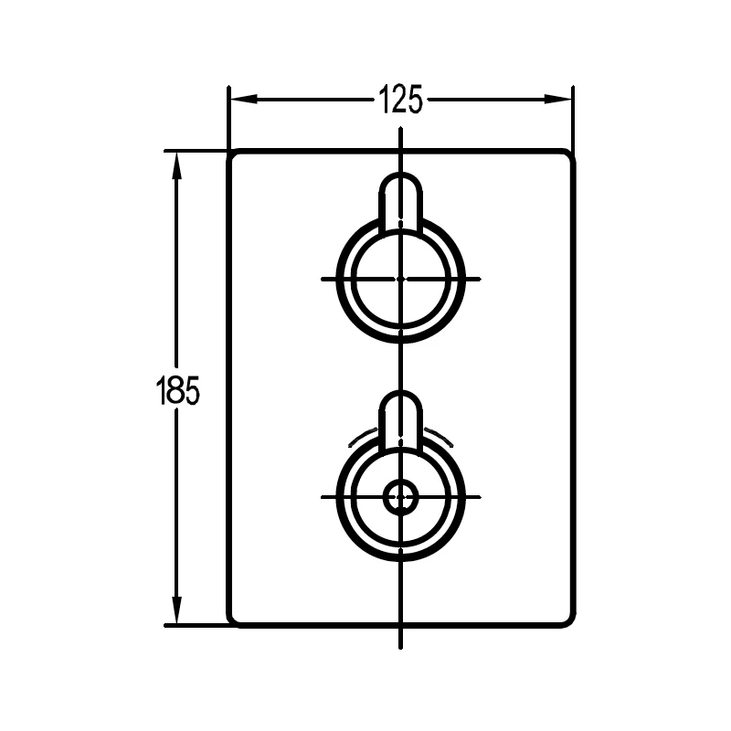 Flova Spring Slim Square Single Outlet Shower Trim Kit Only - Image 2
