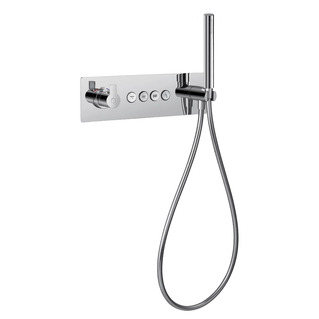 Flova Spring Thermostatic GoClick 4 Outlet Valve With Shower Set