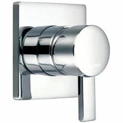 Flova Str8 Manual Shower Mixer With Dual Outlet Square Backplate