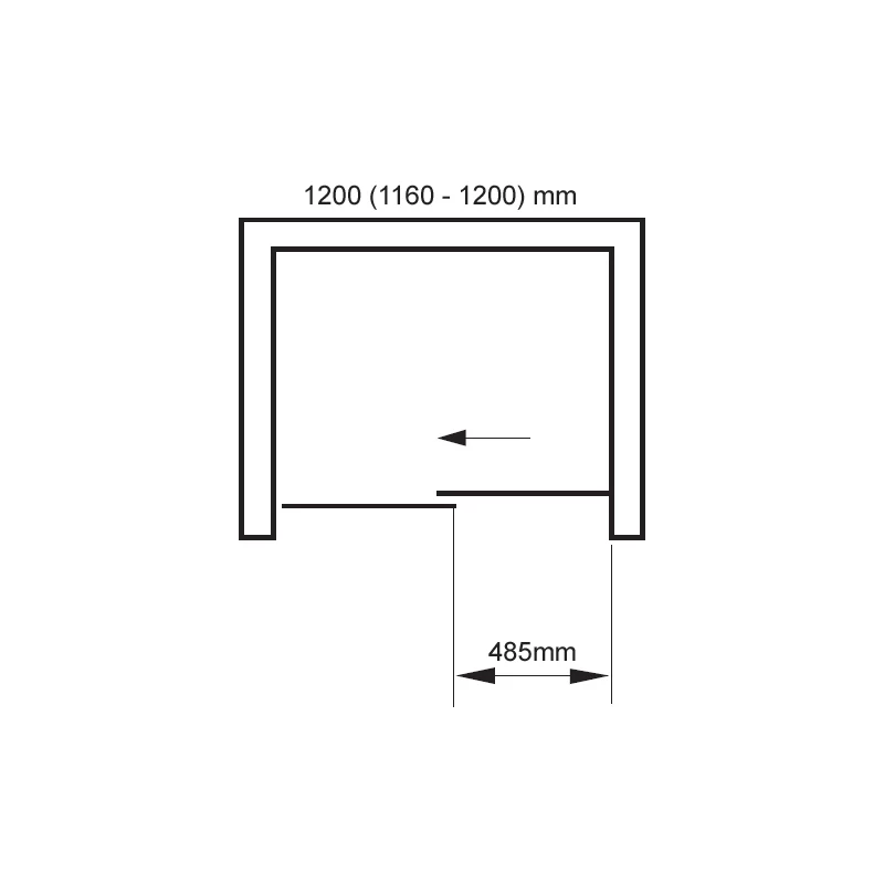 Frontline Aquaglass Purity 1200mm Sliding Door - Image 2