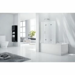 Frontline Aquaglass 6mm 3 Fold Bath Screen 1400 X 1200mm LH