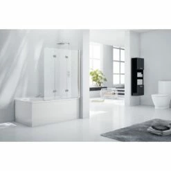 Frontline Aquaglass 6mm 3 Fold Bath Screen 1400 X 1200mm RH