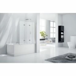 Frontline Aquaglass 6mm Tinted Glass 3 Fold Bath Screen RH