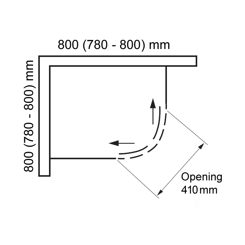 Frontline Aquaglass Drift Quadrant Shower Enclosure 800x800mm - Image 2